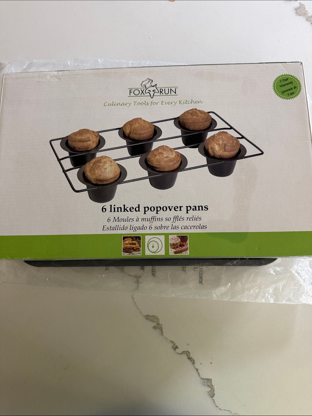 Black 6-Linked Popover Pan